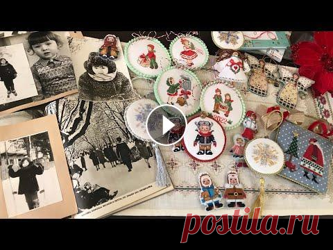 81. Вышивка крестиком. Новогодний декор 2022. Зимний стритстайл 1963 года и зимняя детская мода 80-х В этом видео вы увидите: 1) Снежинки из бисера в виде пинкипов из книги Beaded Cross-Stitch Treasures 2) Ангела на "прищепке" по набору Holi...