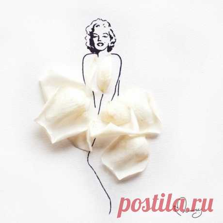 Рисунки из акварели и цветов