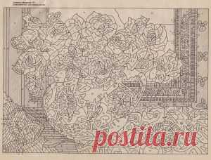 Вышитая картина "Розы" | Креативные идеи - для дома, для сада, вязание, шитье, описание моделей