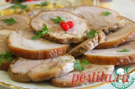 Рулет из рульки с рыжим соусом - кулинарный рецепт