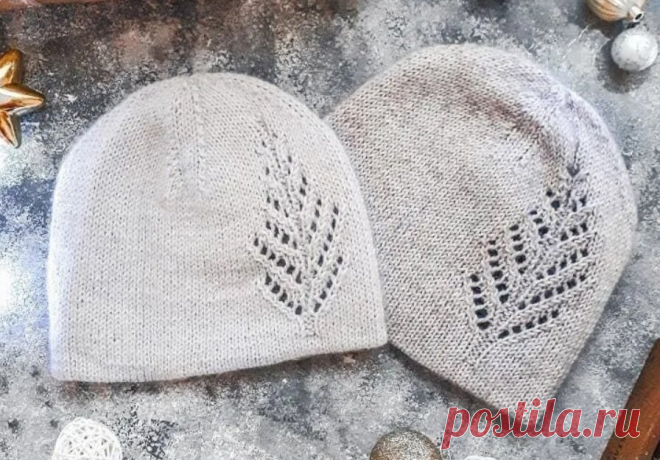 ШАПОЧКА СПИЦАМИ С РИСУНКОМ 