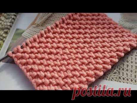 Фактурный узор спицами " Кожа дракона" 🦖 knitting pattern.