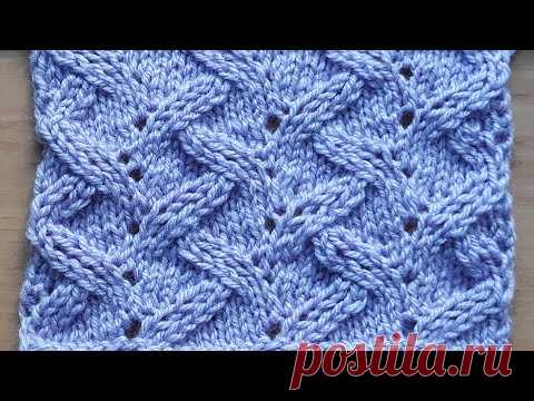 Красивый ажурный узор спицами для платья, туники , жакета, кардигана.