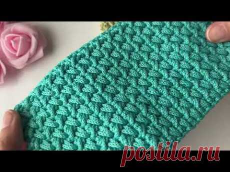 Про этот узор спрашивали многие. Плотный Плетеный узор крючком. Как вязать?