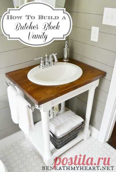 DIY Butcher Block Vanity