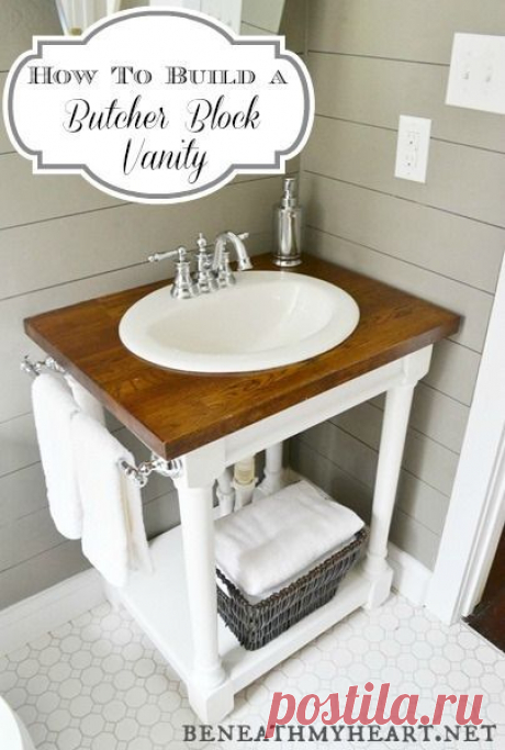 DIY Butcher Block Vanity