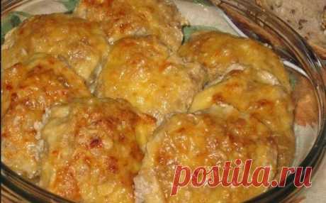 Запеченные котлетки &quot;Сметанные&quot; под сырной корочкой