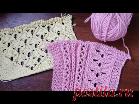 АЖУРНЫЙ УЗОР "БАБОЧКИ" СПИЦАМИ