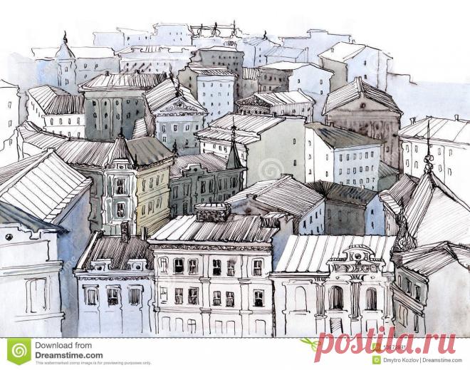 крыши домов рисунок – Google Поиск