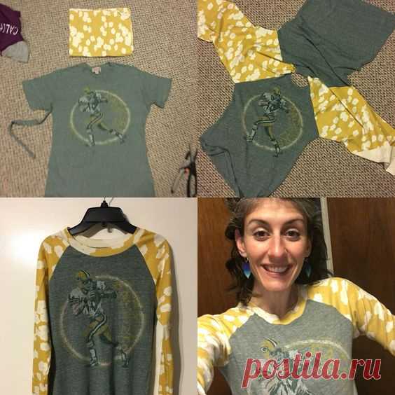 Переделка футболки в тишотку (Diy)
