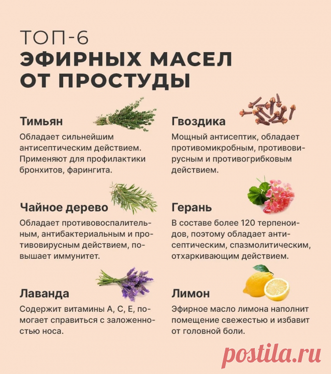 ТОП-6 эфирных масел от простуды