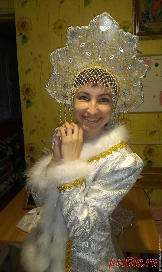 Шьем кокошник для Снегурочки - Ярмарка Мастеров - ручная работа, handmade