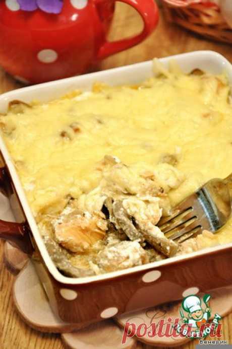 Жульен с семгой и грибами - кулинарный рецепт