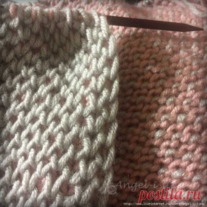 ДВУХЦВЕТНЫЕ СОТЫ ( УЗОРЫ СПИЦАМИ) — Журнал Вдохновение Рукодельницы