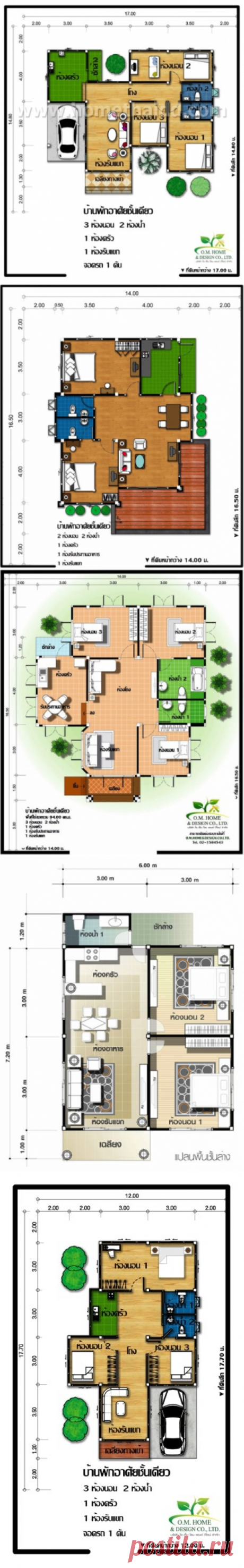 24 бесплатных проекта одноэтажных домов из пеноблоков с чертежами и фото | Мои Идеи Для Дачи и Сада