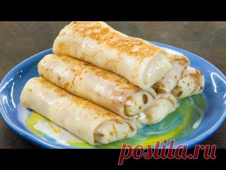 Блины готовлю только так!!! Тонкие блины на молоке с сырной начинкой, как в хачапури. Масленица 2024 - YouTube