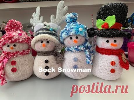 Sock Snowman 2 ways //  Dollar Tree DIY Snowman ☃️ Christmas Gift Ideas