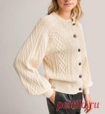 Пост на стене Жакет от La Redute. Схема.#вязаный_жакет #жакет_спицами #схема_жакета #вязание_спицами