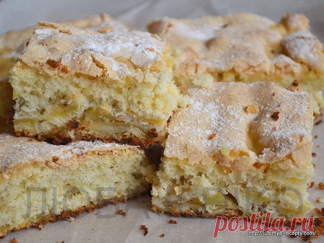 Легкий пирог с яблоками
