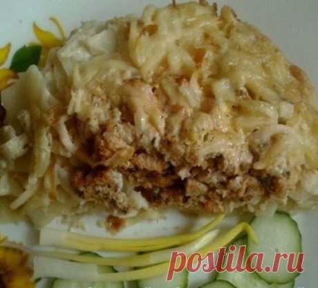 Очень вкусное куриное филе в картофельном кольце!