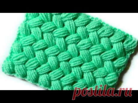 Плетеный узор из пышных столбиков