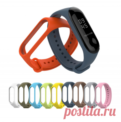 Сменный силиконовый ремешок для фитнес-браслета Xiaomi Mi Band 3
Компания-разработчик создала сменные ремешки из прочного силикона с надежной застежкой-кнопкой для новой модификации трекера. Недорогие практичные аксессуары не создают дискомфорт при носке и адаптированы под запястья разного размера.