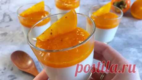 Рецепт необычного десерта: панна-котта с пряным соусом из хурмы - Будет вкусно - Медиаплатформа МирТесен