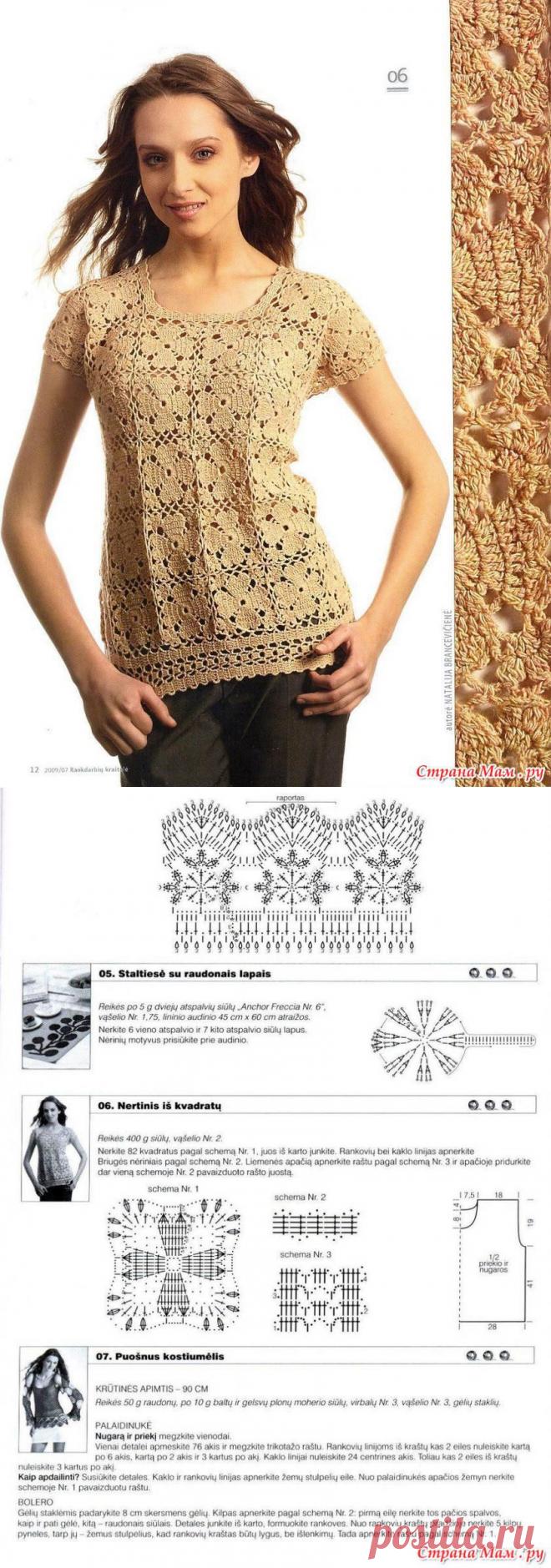 Кофточка из мотивов