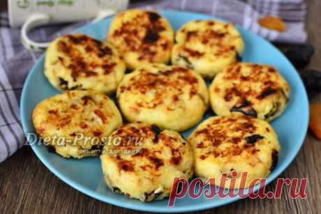 Сырники с черносливом и курагой без жарки