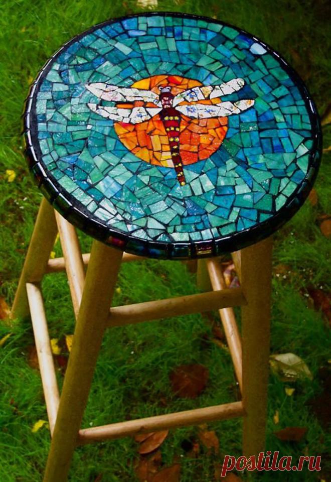 из остатков керамической плитки