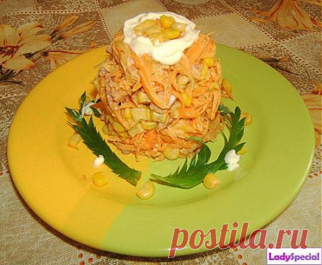 Салат с кукурузой и корейской морковью - Женский журнал LadySpecial.ru