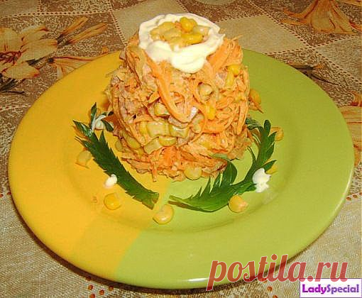 Салат с кукурузой и корейской морковью - Женский журнал LadySpecial.ru