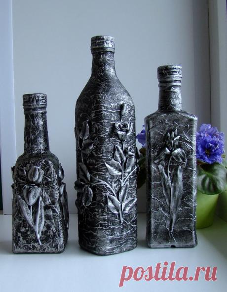 Новые бутылочки с имитацией металлов