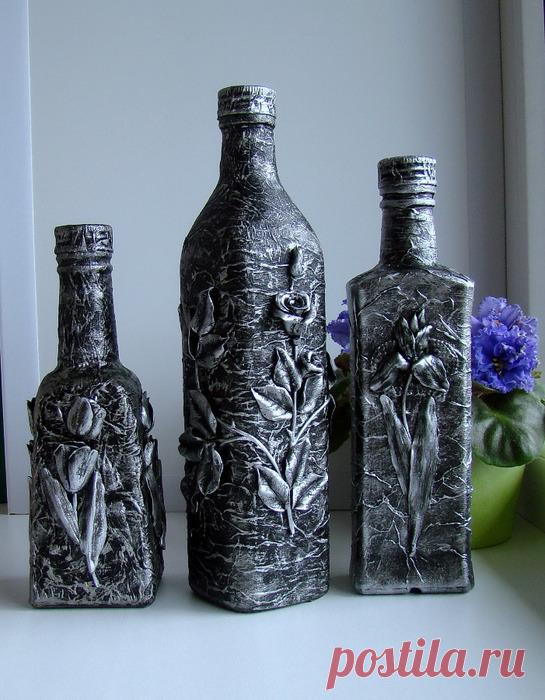 Новые бутылочки с имитацией металлов