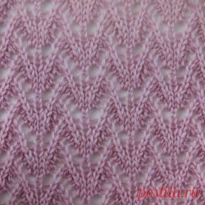 Красивый узор спицами