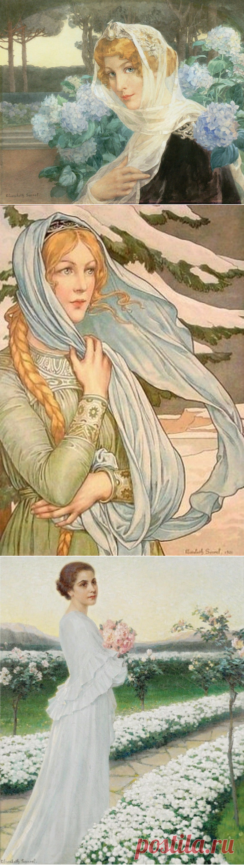 Художник-символист Елизабет Сонрель (Elisabeth Sonrel,1874-1953)