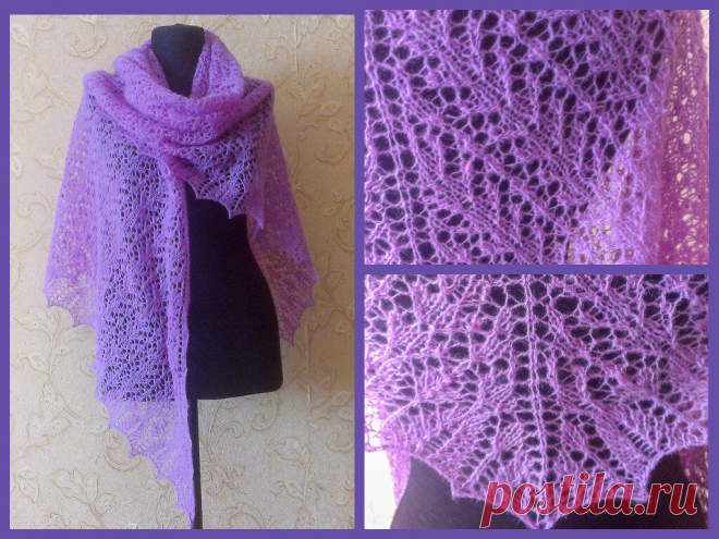 🧶Ажурная шаль 