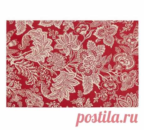 Layla Palampore Indoor/Outdoor Rug - Red | Pottery Barn