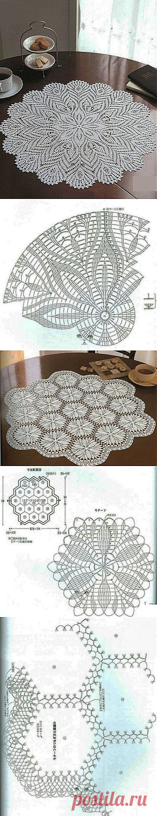 Схемы вязания салфеток