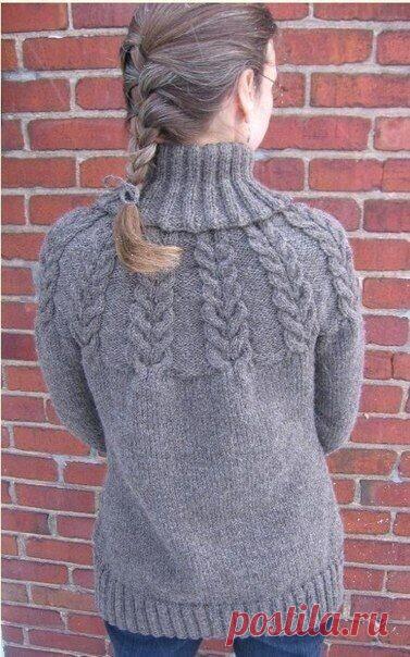 Пуловер с круглой кокеткой и косами от Drops design

размер: S-M-L-XL-XXL-XXXL

плотность вязания: 17 п х 22 р лицевой гладью = 10 х 10 см

вам потребуется: Drops Nepal (65% шерсть; 35% альпака; 75 м / 50 г) 750-850-950-1050-1150-1250 г цвет 2920т, оранжевый обоюдоострые и круговые спицы (40   80 см) размер 5 мм обоюдоострые и круговые спицы (80 см) размер 4.5 мм - для резинки

совет: делайте все измерения, удерживая изделие на весу, так как из-за веса пряжи изделие вытяги...