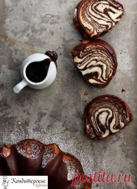 Кекс-зебра в шоколадной глазури.