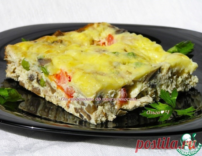 Фриттата с курицей и грибами – кулинарный рецепт