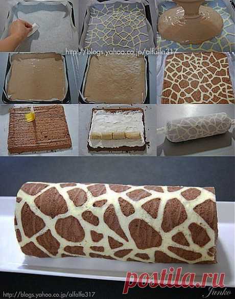 Как приготовить блюдо &quot;рулет жираф&quot; - рецепт, ингридиенты и фотографии | sloosh