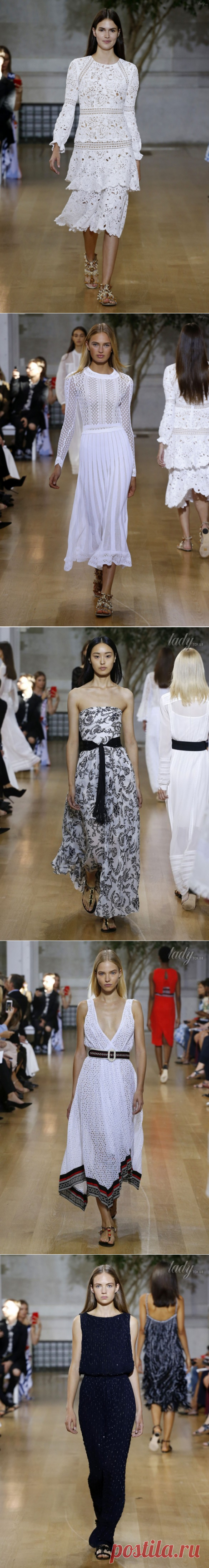 Элегантные платья и этнические мотивы в коллекции Оscar de la Renta весна-лето 2017