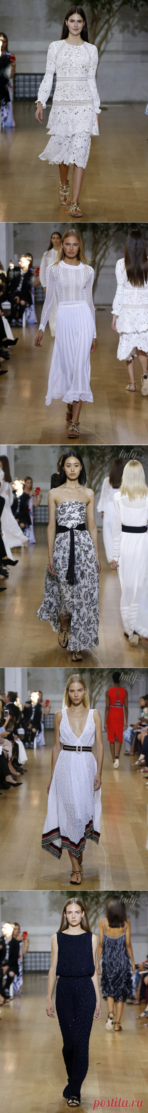 Элегантные платья и этнические мотивы в коллекции Оscar de la Renta весна-лето 2017