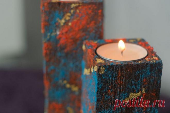 Подсвечники из бруска своими руками - Декор подсвечников из дерева