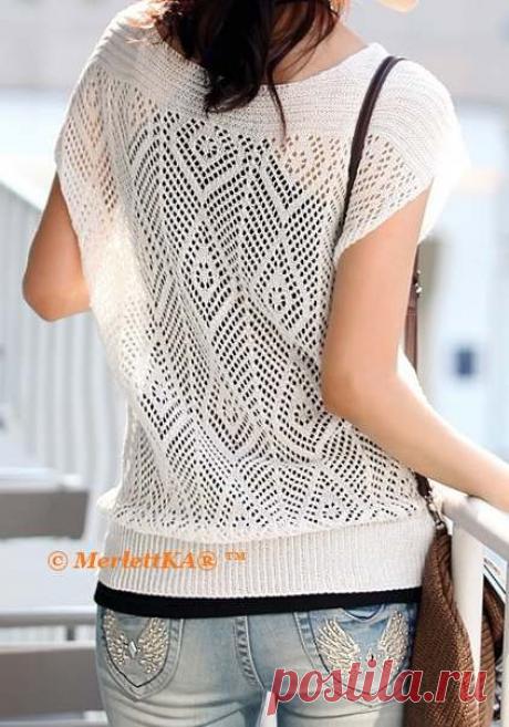 Два топа на лето, которые можно довязать в тунику или платье ☆ вязание спицами