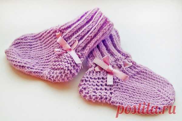 Мастер-класс для начинающих рукодельниц (лавандовые носочки для малыша) — Домашний уют