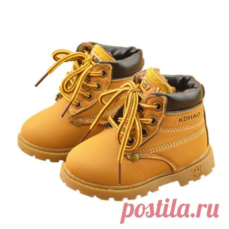 AliExpress Горящие товары / Отобранные продавцы, бесплатная доставка, скидки до 90%. Детские зимние кожаные ботинки на плюшев...