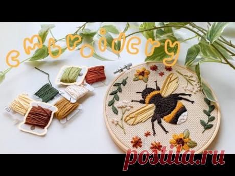 hand embroidery 101 + bee embroidery tutorial🐝